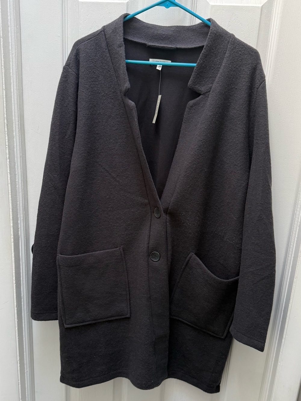 Maurices Charcoal Gray Long Cardigan/ Sweater Coat 1X